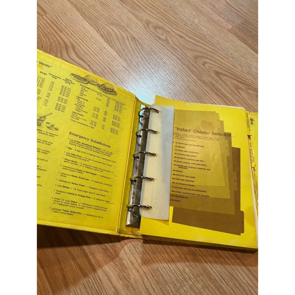 Vintage 1974 The New Pillsbury Family Cookbook 5-Ring Binder Retro Recipes